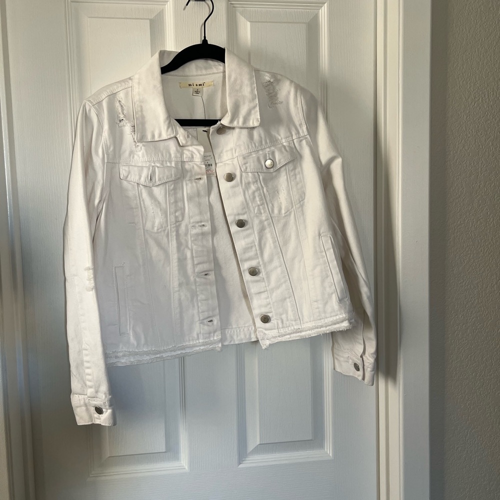 NWT Miami White Jean Jacket for Women